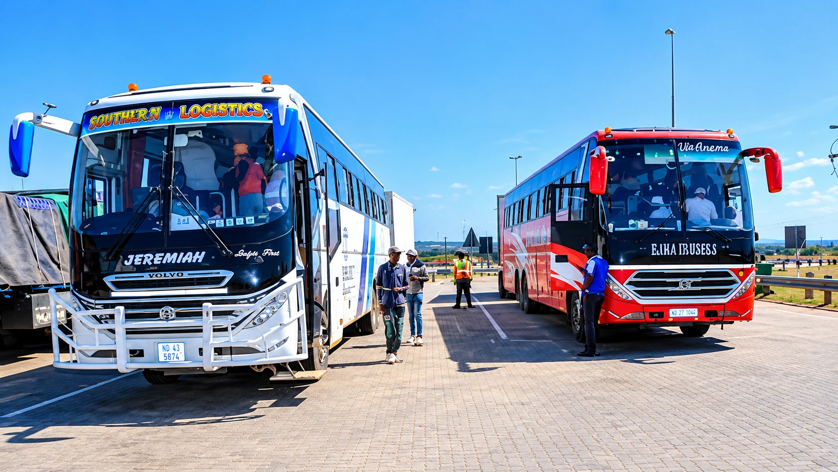 Zimbabwe Buses Intercepted on N1
